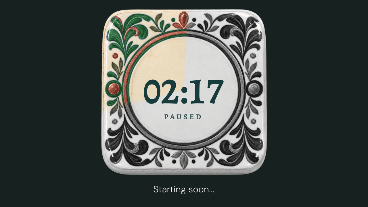 Ceramic Tile: paused. Stopped mid-run at 2:17.