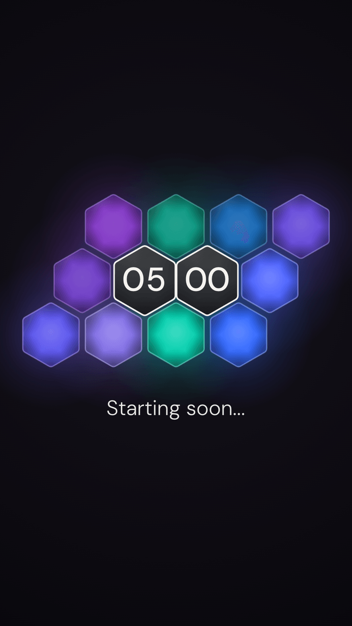 Hex Cluster in a vertical 9:16 frame
