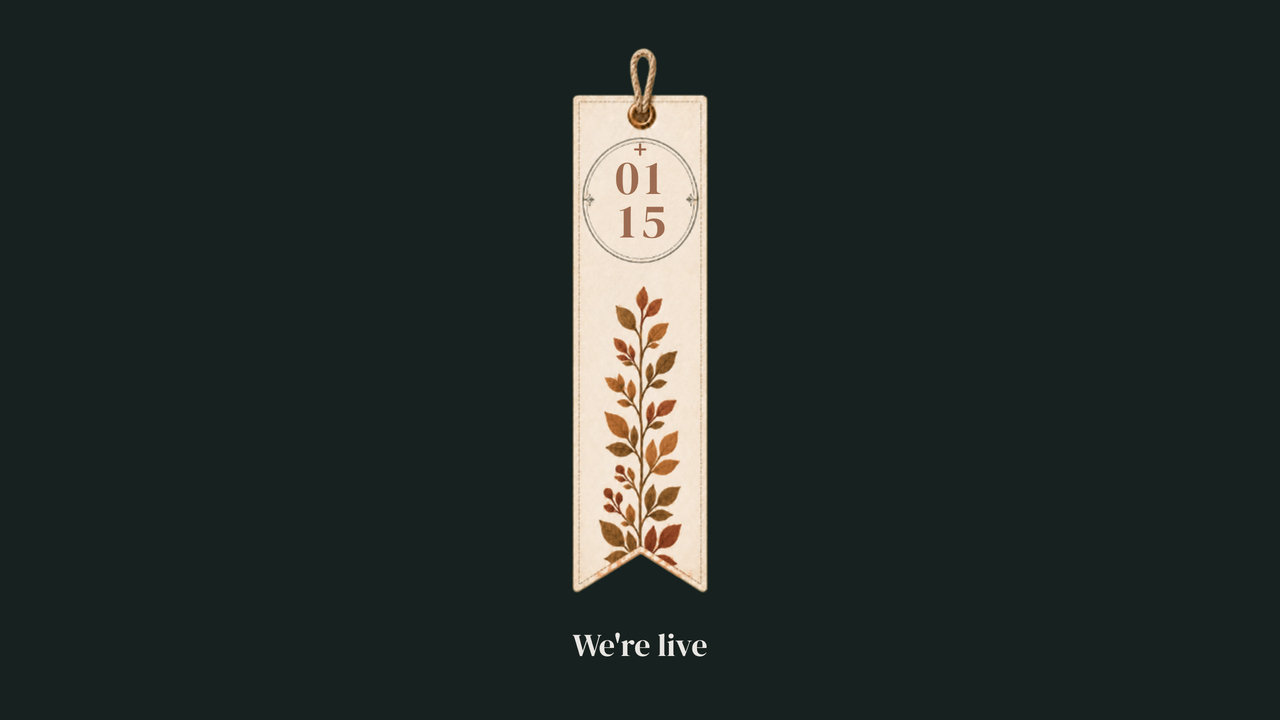 Botanical Bookmark: overtime. Counting up past zero, 1:15 over.